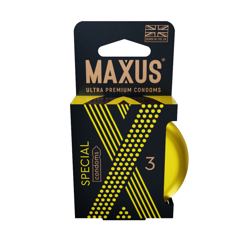 Презервативы точечно-ребристые "Maxus Special" 3шт 